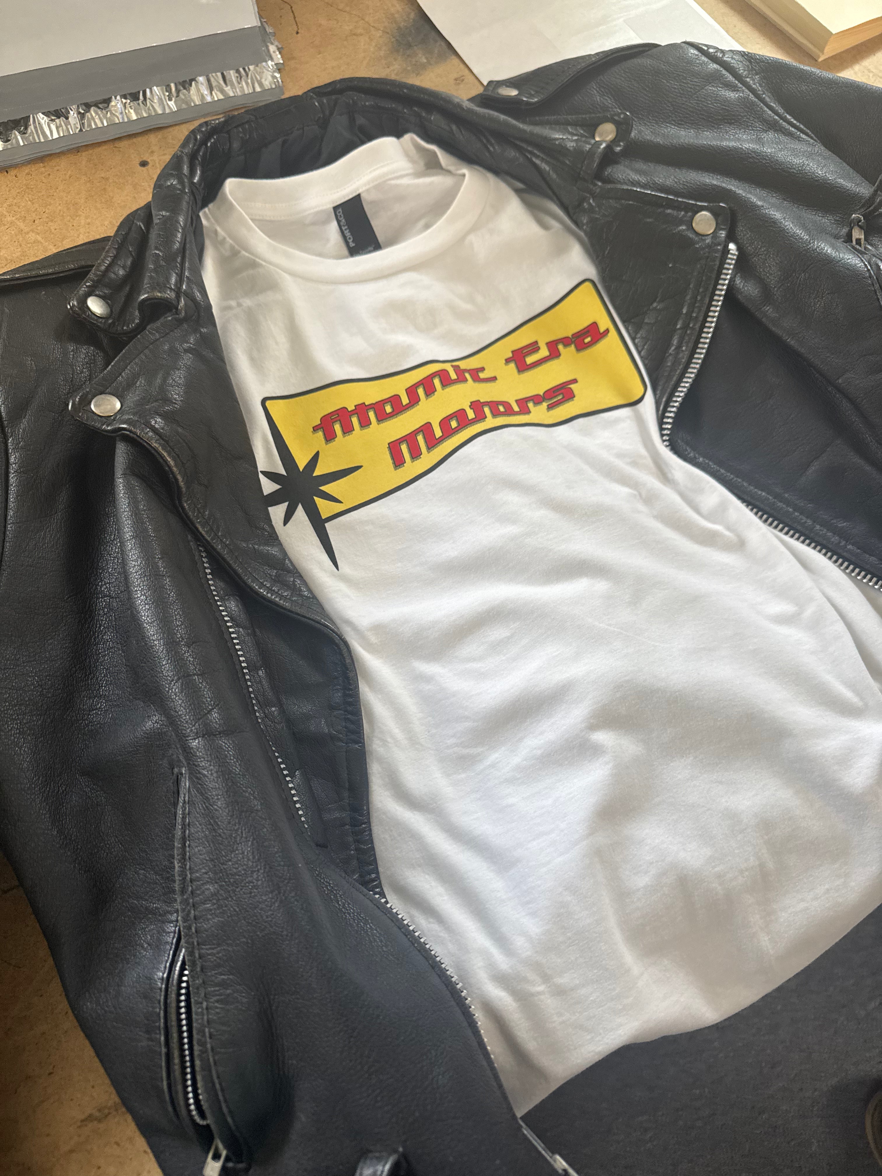 AEM - Atomic Era Motors 3 Color White Tee Shirt