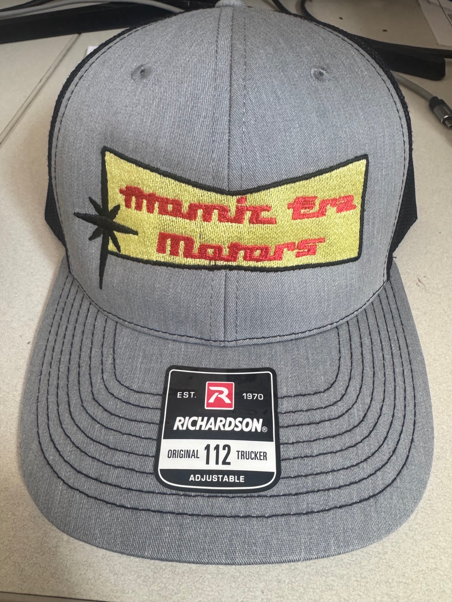 AEM - Richardson 112 Hat - Heather Grey Black AEM Logo