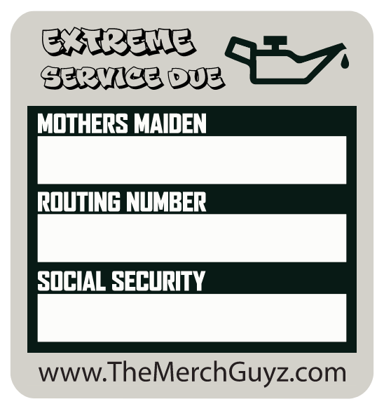 TMG - Oil Change Stickers