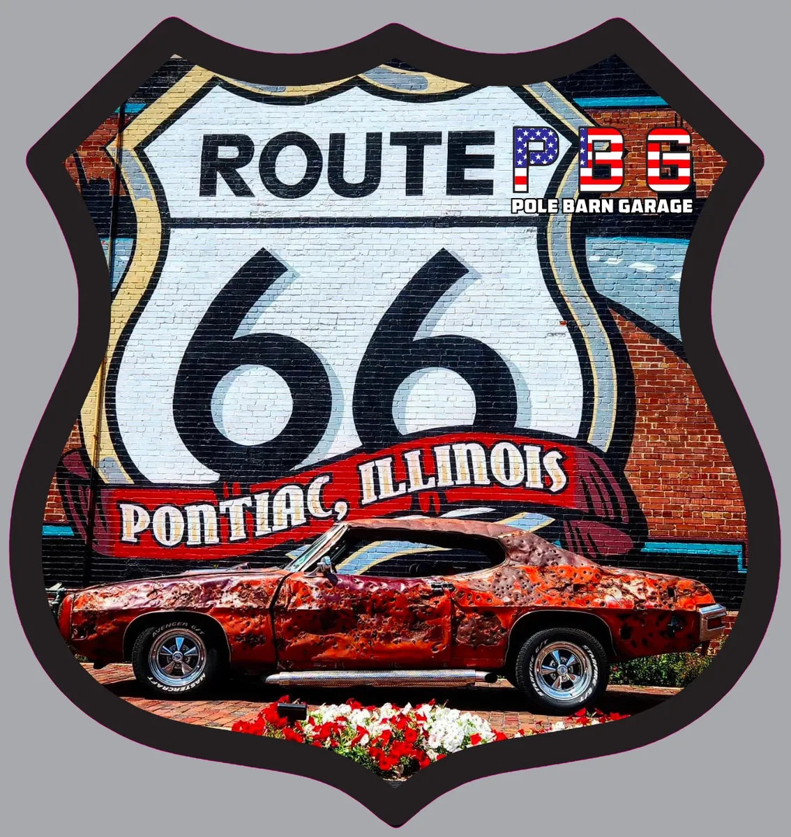 PBG - Decal - Route 66 - Pontiac IL - Holey Goat